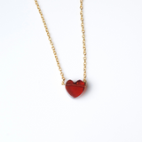 (ガーネット/gold) petit heart  necklace
