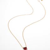 (ガーネット/gold) petit heart  necklace