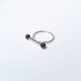 (ブラックオニキス/silver) baton  ring