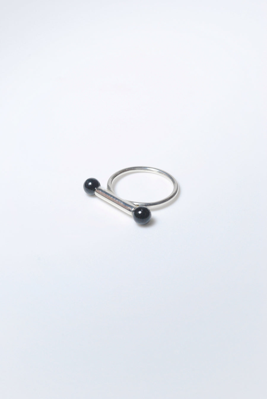 (ブラックオニキス/silver) baton  ring