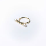 (パール/gold) baton  ring