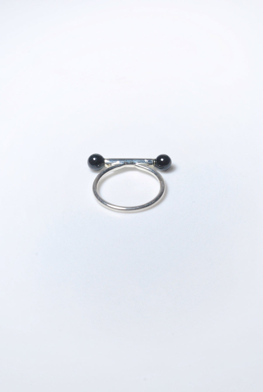 (ブラックオニキス/silver) baton  ring