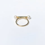 (パール/gold) baton  ring