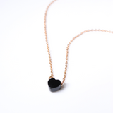 (ブラックオニキス/gold) petit heart  necklace