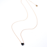(ブラックオニキス/gold) petit heart  necklace