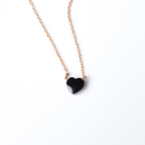 (ブラックオニキス/gold) petit heart  necklace