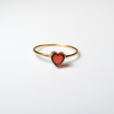 (ガーネット/gold) petit heart  ring