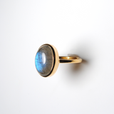 (ラブラドライト/gold) basic oval ring