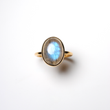 (ラブラドライト/gold) basic oval ring