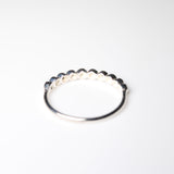 (レインボームーンストーン&ラベンダーアメジスト＆ブルートパーズ/silver) dot half eternity ring