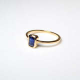 (ブルーサファイア/gold) rect petit ring