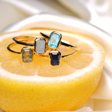 (アパタイト/gold) rect petit ring