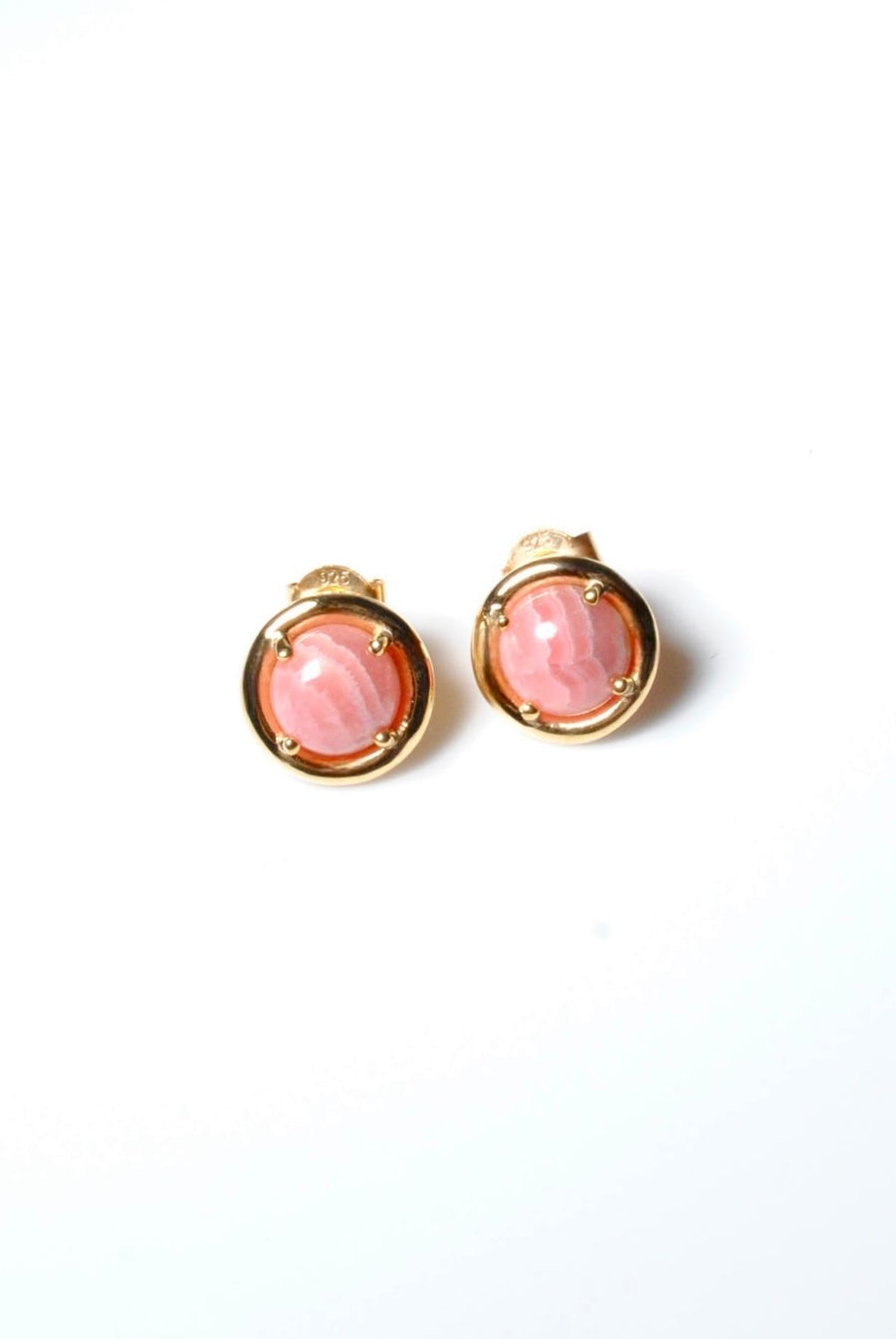 (ロードクロサイト/gold) rope around-circle- earring