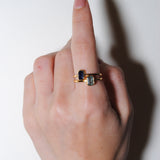 (ミントフローライト/gold) rect petit ring