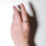 (ミントフローライト/gold) rect petit ring