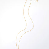 (ロードクロサイト/gold) rope around-circle- necklace