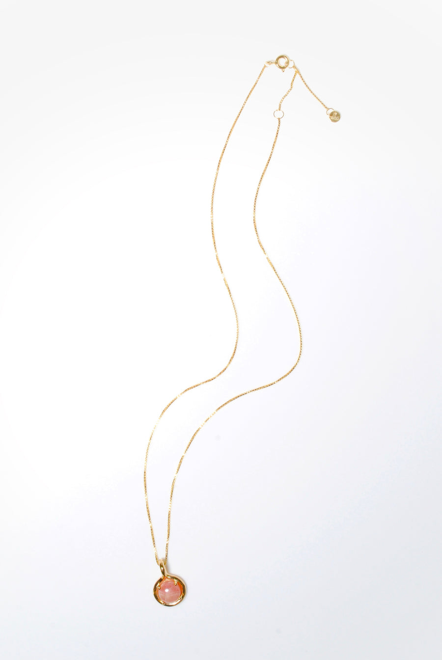 (ロードクロサイト/gold) rope around-circle- necklace
