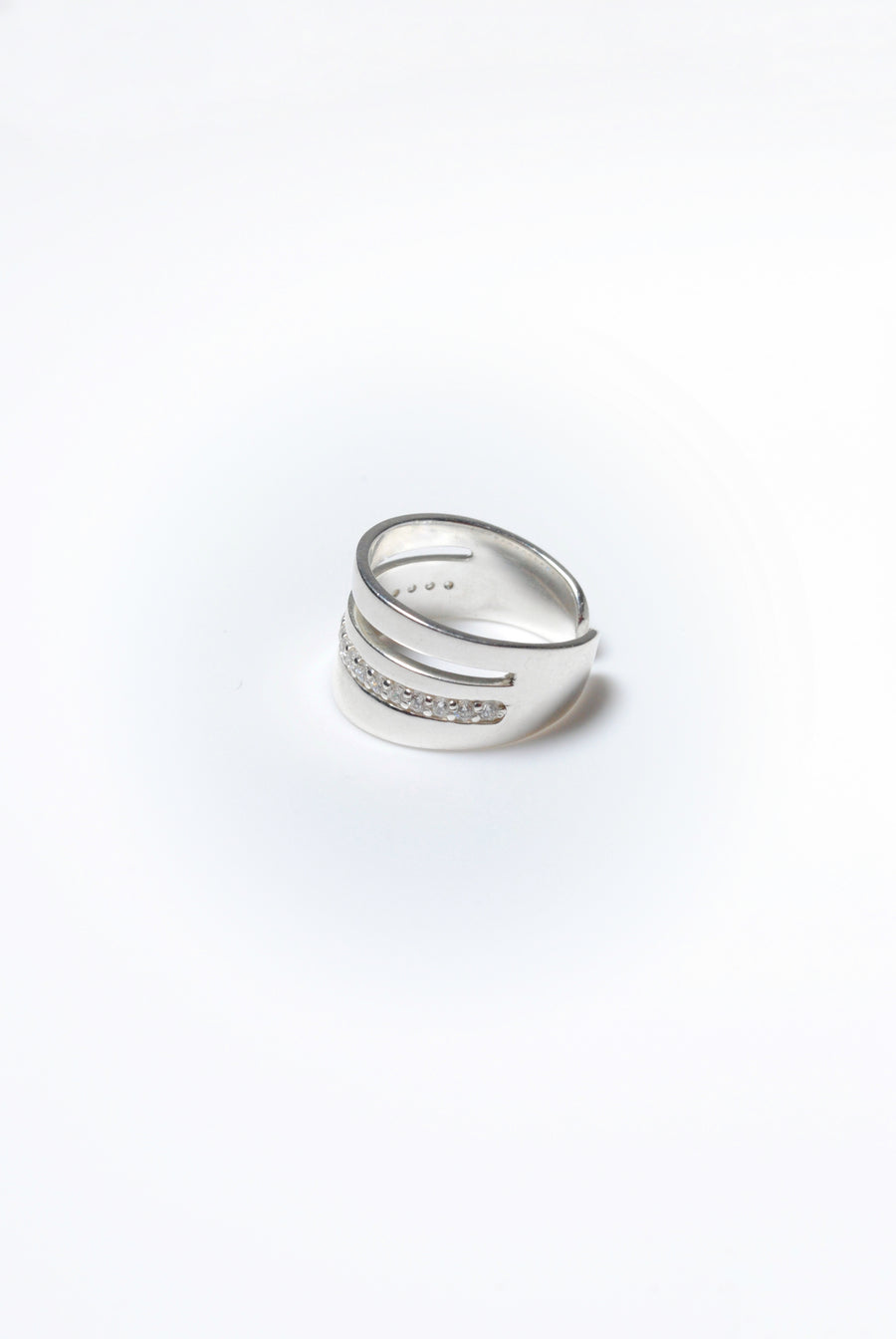 (モアサナイト/silver) cocoon gentle pave ring