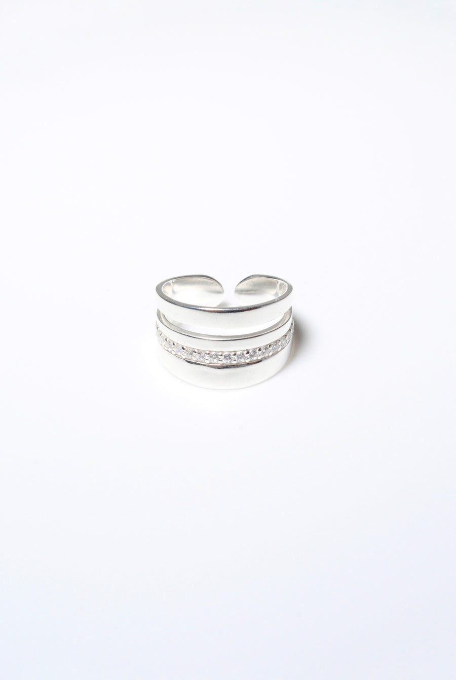 (モアサナイト/silver) cocoon gentle pave ring