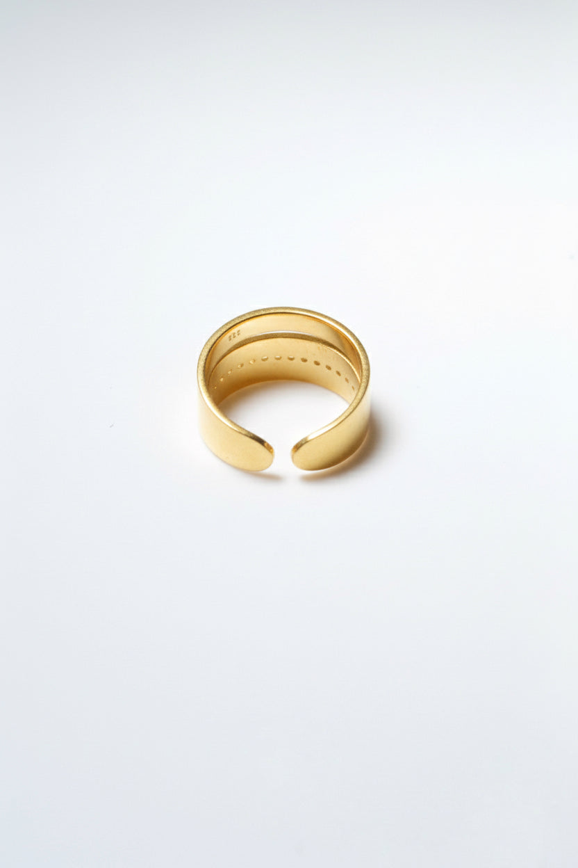 (モアサナイト/gold) cocoon gentle pave ring