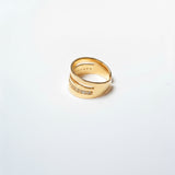 (モアサナイト/gold) cocoon gentle pave ring