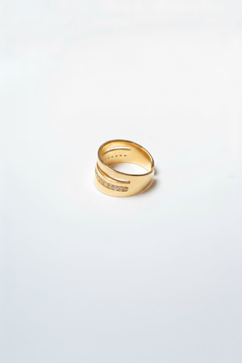 (モアサナイト/gold) cocoon gentle pave ring