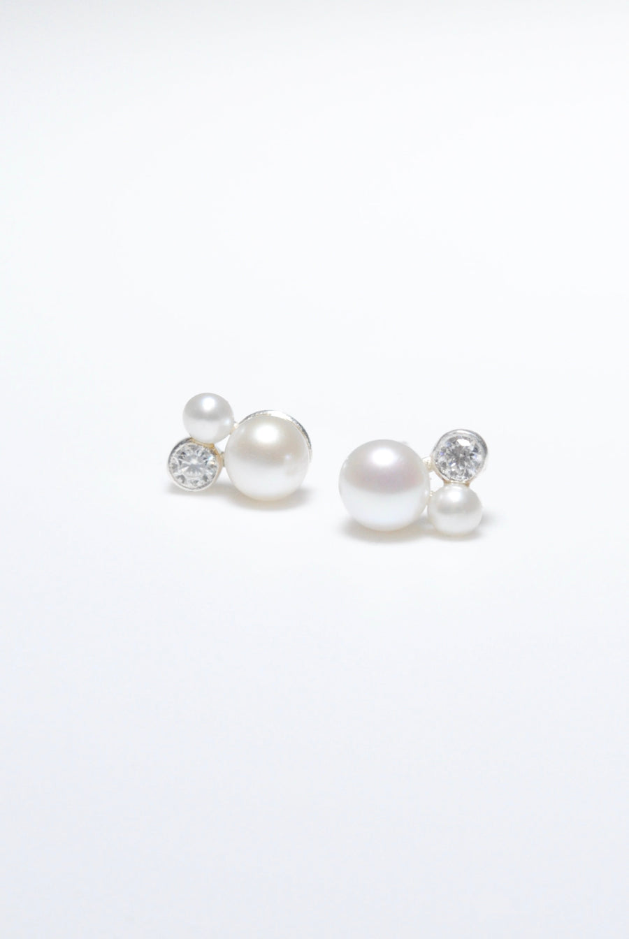 (パール_モアサナイト/silver) astra orbit  earring