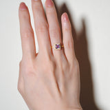 (ラベンダーアメジスト/gold) mini frame pave ring