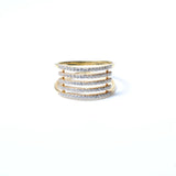 (モアサナイト/gold) layers bar ring