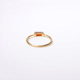 (ガーネット/gold) mini rect boad ring