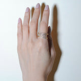 (モアサナイト/gold) layers bar ring