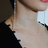 (パール・モアサナイト/silver) 2way baby pearl pierced earring