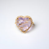 (ラベンダーアメジスト/gold) heart 4 u ring