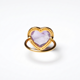 (ラベンダーアメジスト/gold) heart 4 u ring