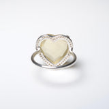 (レモンクオーツ/silver) heart 4 u ring