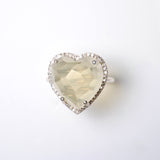 (レモンクオーツ/silver) heart 4 u ring