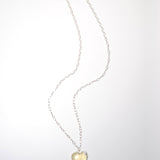 (レモンクオーツ/silver) heart 4 u necklace