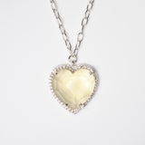 (レモンクオーツ/silver) heart 4 u necklace