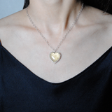 (レモンクオーツ/silver) heart 4 u necklace