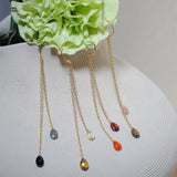 (レモンクオーツ&ウィスキークオーツ/gold) fancy swing earring