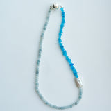 【予約販売】(アパタイト/パール/アクアジェイド) playful rosary necklace