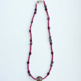 【予約販売】(ルビージェイド/スモーキークオーツ/ガーネット) playful rosary necklace