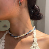 【予約販売】(オーストラリアンオパール/レインボームーンストーン) playful rosary necklace