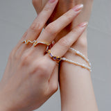 【限定商品】(ピンクアメジスト/gold) waved eternity ring-multi shape-