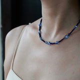 【予約販売】(カイヤナイト/ラピスラズリ) playful rosary necklace