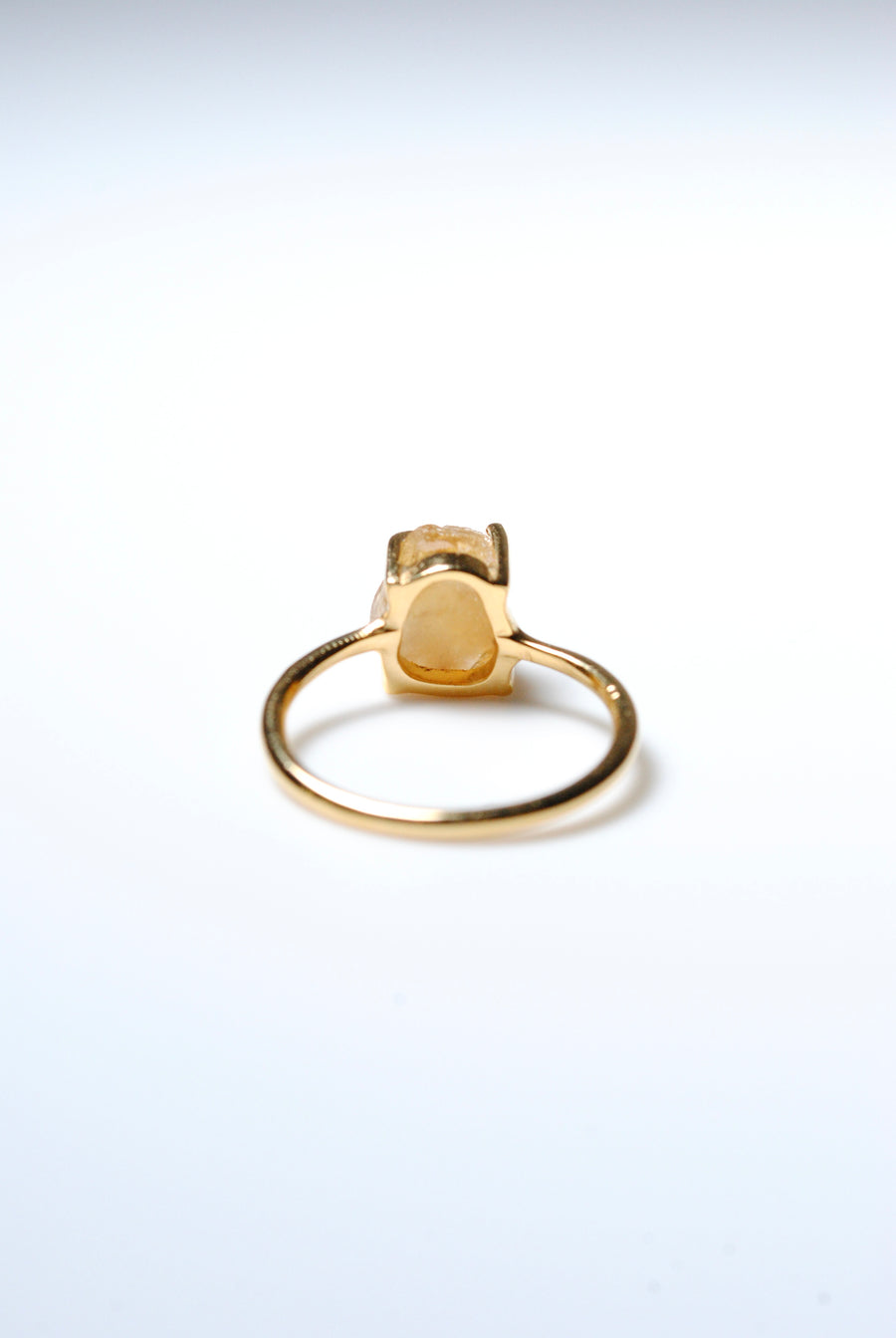(Citrine/gold) rough stone ring
