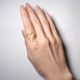 (パール/gold) bubble heart ring