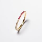 (ルビー&モアサナイト/gold) skinny 2way eternity ring