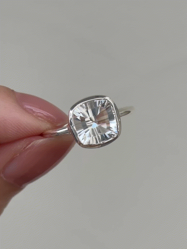 (クリスタル/silver) corn cave cushion ring