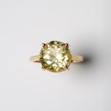 (レモンクオーツ/gold) rosette inside ring